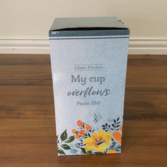 Christian Art Gifts Glass Serving Pitcher with Handle -58 fl. oz. - Picture 3 of 9